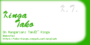 kinga tako business card